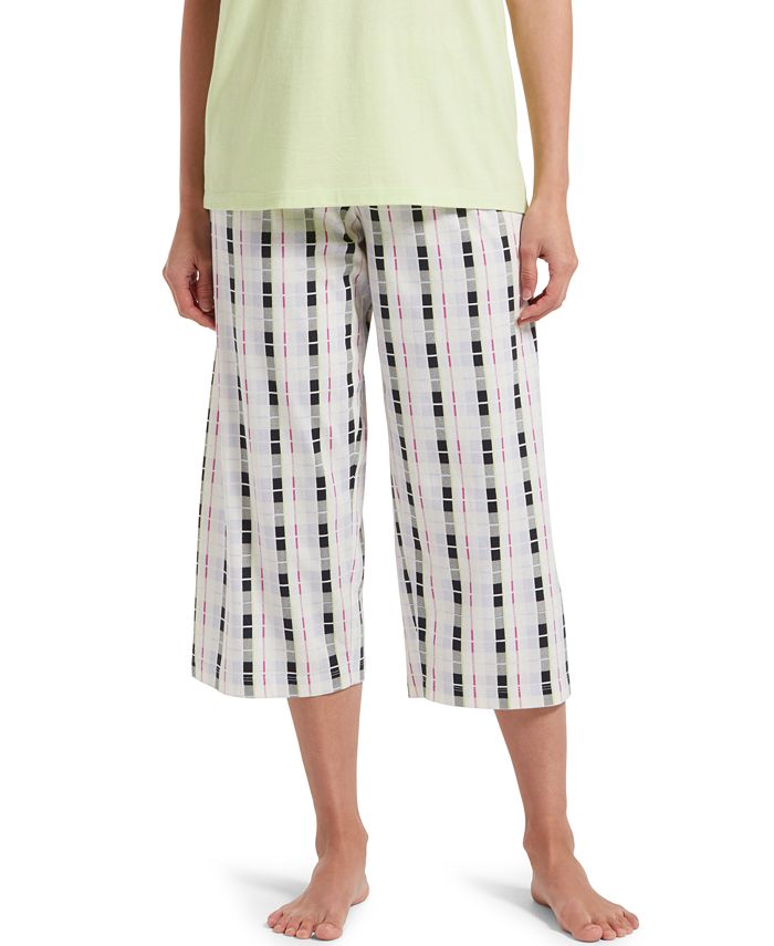 Hue Plaid Capri Pajama Pants Macy's