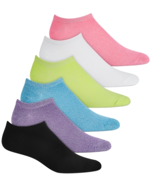 Hue 6 Pack Super-soft Liner Socks In Neon Asst Pack