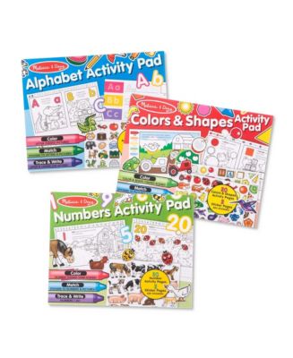 Melissa and Doug Melissa Doug Activity Pad Bundle - Alphabet, Colors ...