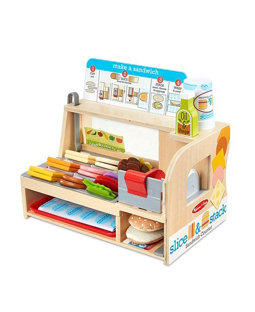Melissa And Doug Melissa Doug Wooden Slice Stack Sandwich Counter