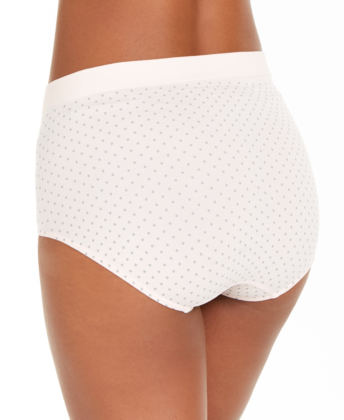 Shop Bali One Smooth U All Over Smoothing Brief Underwear 2361 In Black,white Dot