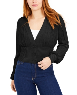 Bar Iii Ribbed Pleated Cardigan Created for Macy's