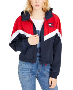 image of Tommy Jeans Hooded Windbreaker Jacket