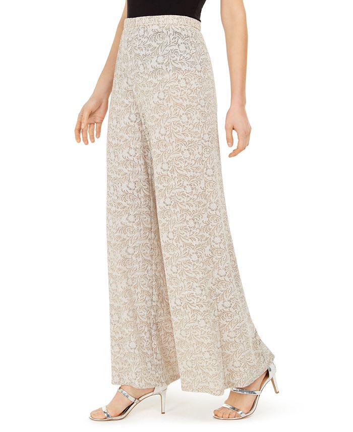 metallic palazzo pants