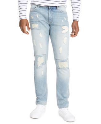 Sun + Stone Men's Slim-Fit Distressed Jeans - Macy's