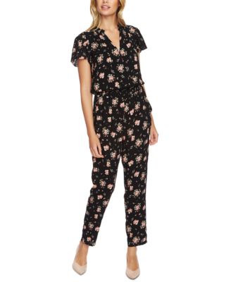 1.STATE - Floral-Print Blouson Jumpsuit