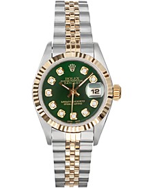 Women's Swiss Automatic Datejust Jubilee Diamond (1/8 ct. t.w.) 18k Gold & Stainless Steel Bracelet Watch 26mm