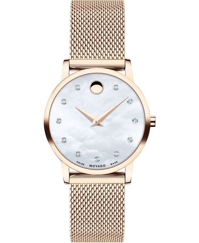 Movado women's museum discount stainless steel watch