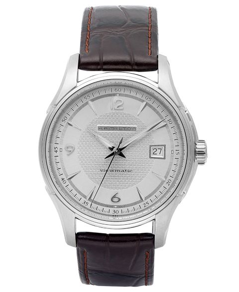 Мужские часы Hamilton Swiss Automatic Jazzmaster Viewmatic Brown Leather Strap Watch 40mm H32515555