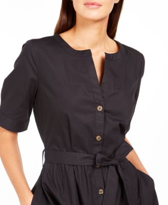 Calvin Klein Short-Sleeve Cotton Maxi Dress 