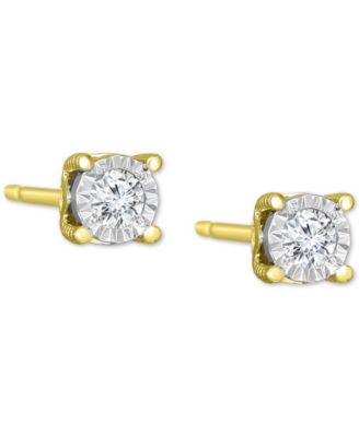 Diamond Stud Earrings (3/8 ct. t.w.) in 14k White, Yellow, or Rose Gold