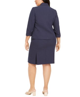 Le Suit Plus Size Skirt Suit