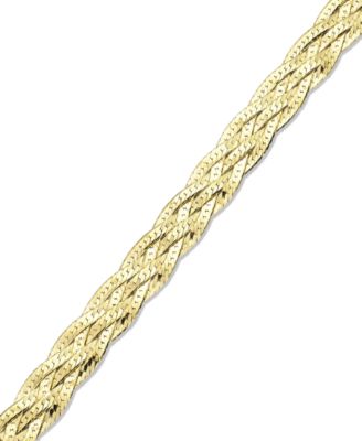 Giani Bernini - 24k Gold over Sterling Silver Bracelet, Braided Bracelet