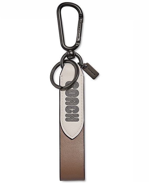 COACH Colorblocked Leather Keychain & Reviews - All Accessories - Men - Macy&#39;s