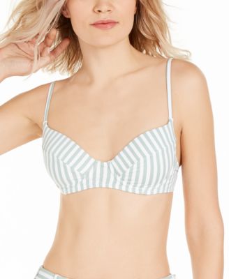 striped underwire bikini top