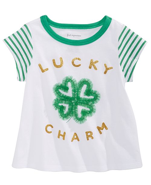 First Impressions Baby Girls Lucky Charm Print T Shirt Created