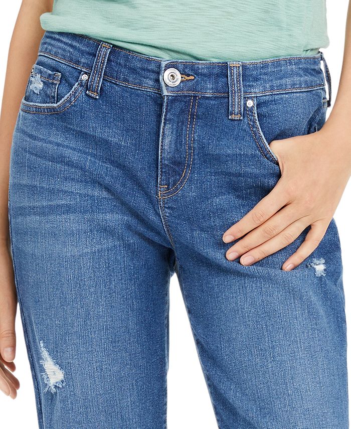 INC International Concepts INC Ripped Boyfriend Jeans, Created For Macy