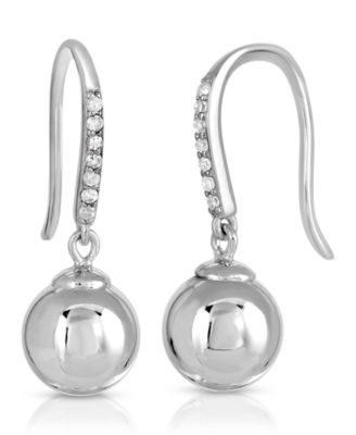 Macy's - Brilliant Bubbles Diamond (1/10 ct. t.w.) Line Drop Earring Designed in Sterling Silver, 14k Yellow Gold over Sterling Silver or 14k Rose Gold over Sterling Silver