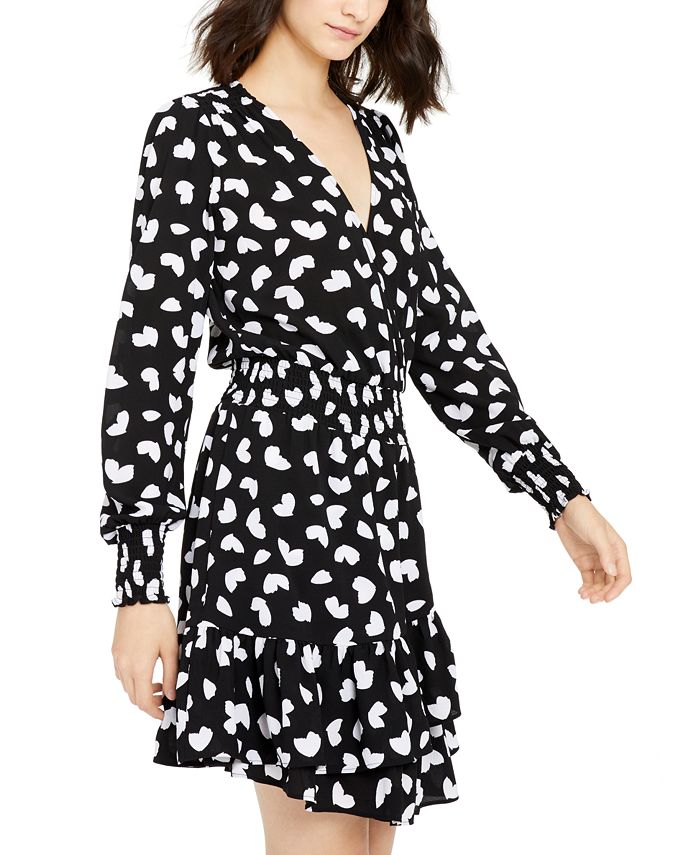 Michael michael kors printed ruffled dress clearance