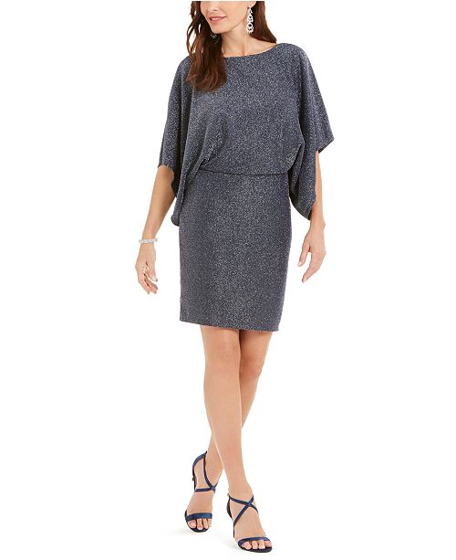Jessica Howard Metallic Shimmer Blouson Dress Reviews Dresses