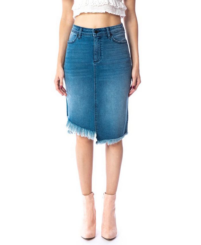 Kancan Mid Rise Asymmetrical Midi Skirt - Macy's