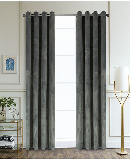 Lyndale Decor Regency Velvet Room Darkening Curtain 126 L X 52