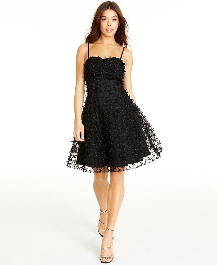 Betsey Johnson Bow Trim Fit Flare Dress Macy s