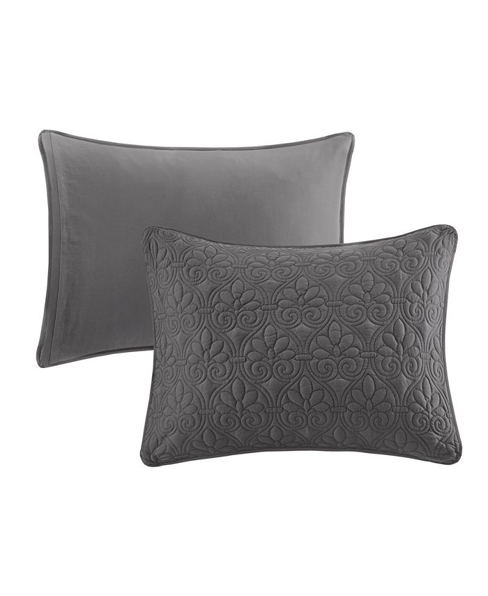 Madison Park Quebec Open Corner Pleated Quilted Bedspread, Queen Macy's