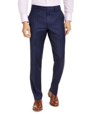 navy blue pinstripe pants