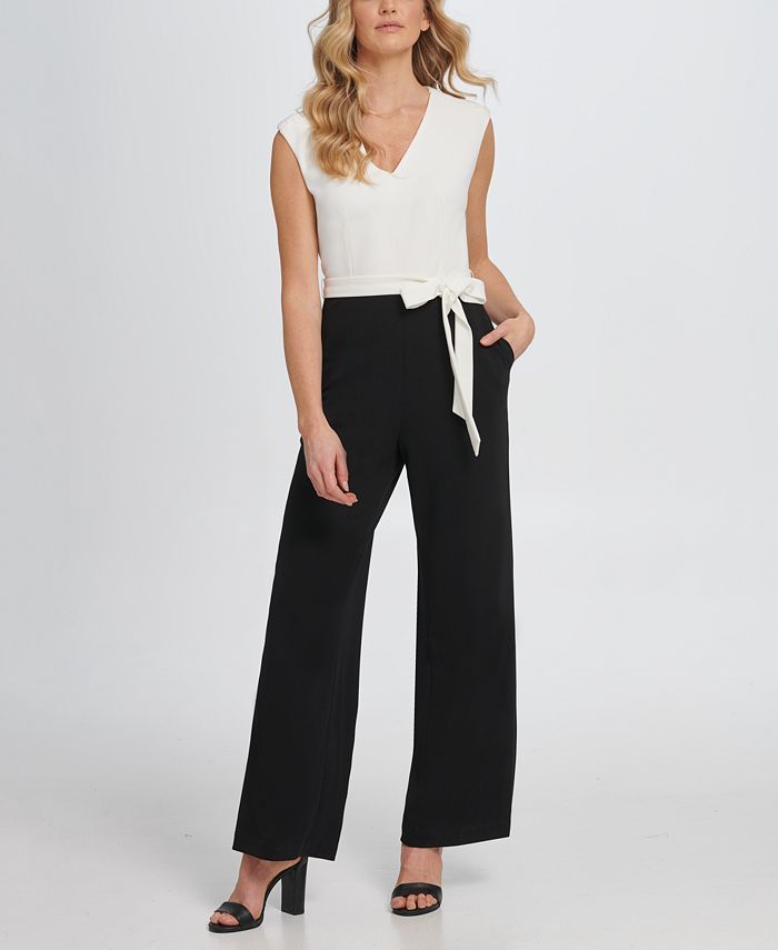 DKNY Jumpsuit with Shoulder Detail - Macy's