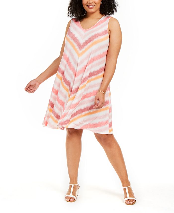 Style & Co Printed Plus Size Dress, Created for Macy's - Macy's