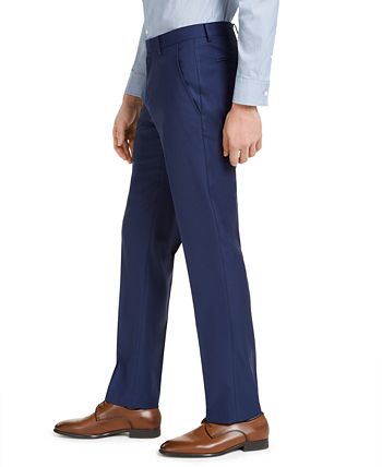 Alfani Men's Classic Fit Stretch Solid Suit Pants Blue Size 34X30