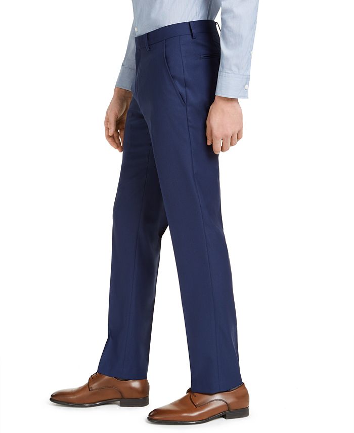 Alfani Mens Slim Fit Stretch Solid Suit Pants Blue Size 32x30 main image 0