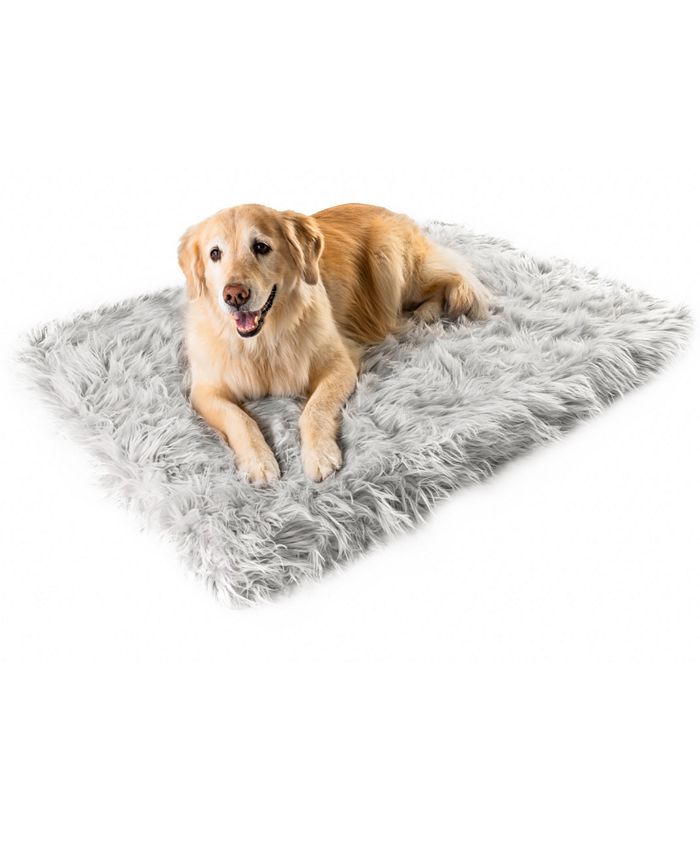 Paw Brands PupRug Faux Fur Orthopedic Dog Bed Rectangle Large