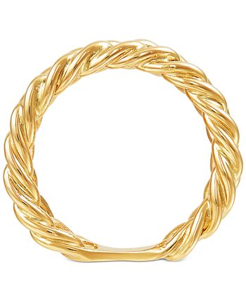 Macy's Curb Link Statement Ring in 10k Gold - Macy's