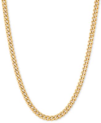 18 22 Miami Cuban Link Chain Necklace 3mm In 14k Gold