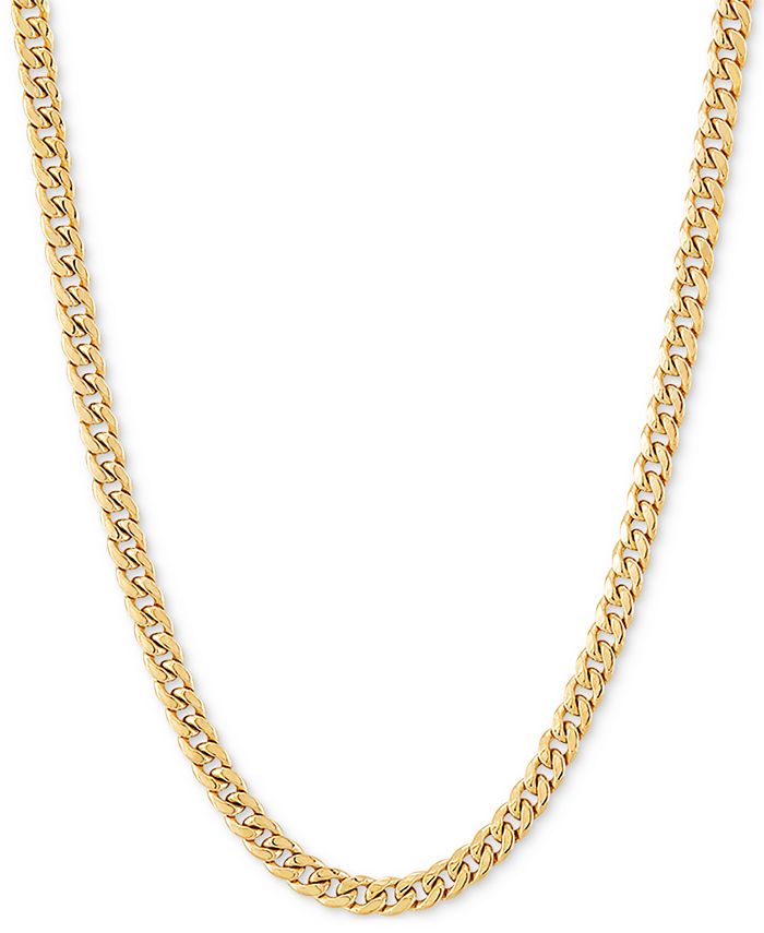 3mm 14k Solid Gold Men's Women's Cuban Link Chain Necklace 16"-30" 
