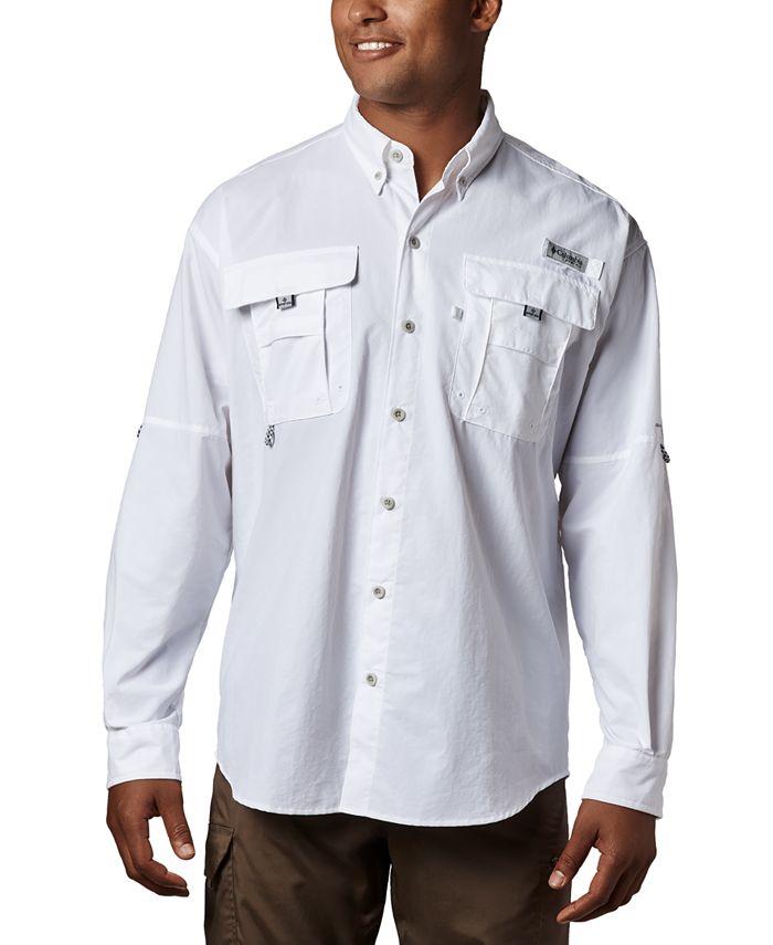 Columbia Men's Bahama Ii Long Sleeve Shirt White Size XX-Large