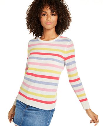 Charter Club Striped Cashmere Sweater, Created for Macy's - Macy's