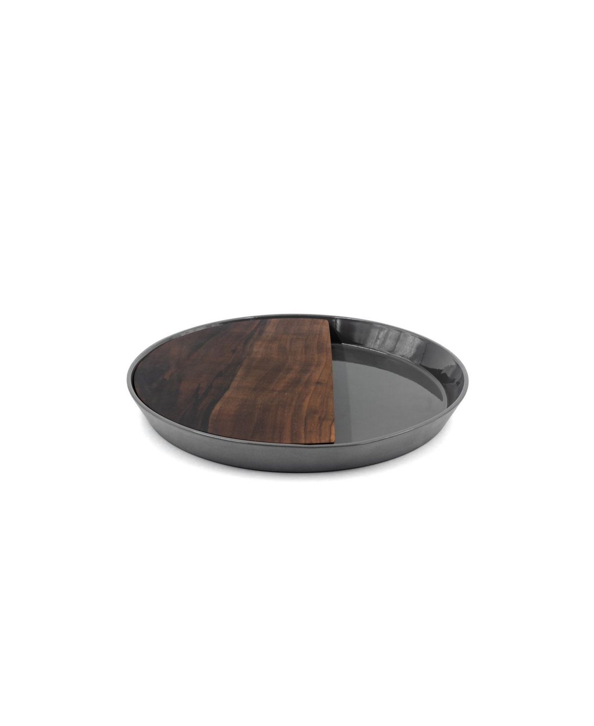 10508326 Bomshbee Eclipse Round Serving Platter with Wood B sku 10508326