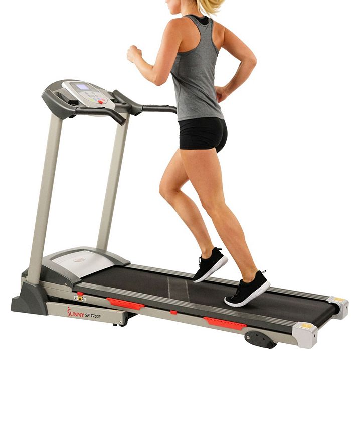 Sunny Health & Fitness SFT7603 Electric Treadmill w/ 9 Programs, 3