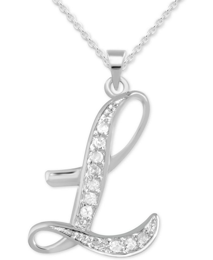 Sterling Silver U. of Louisville Large 'L' Pendant Necklace - 26 In