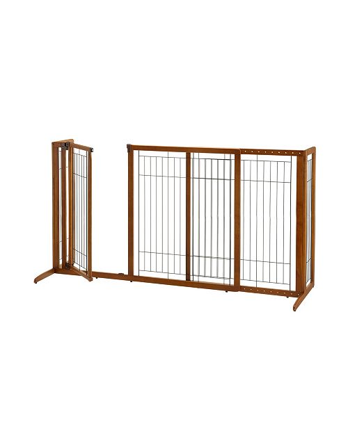 Richell Deluxe Freestanding Pet Gate Large Reviews Home Macy S