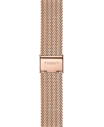 Tissot - Women's Swiss Chronograph PR 100 Sport Chic T-Classic Rose Gold-Tone Stainless Steel Mesh Bracelet Watch 38mm
