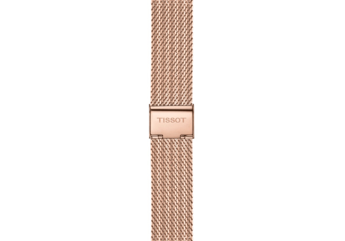 Shop Tissot Women's Swiss Chronograph Pr 100 Sport Chic T-classic Rose Gold-tone Stainless Steel Mesh Bracelet W
