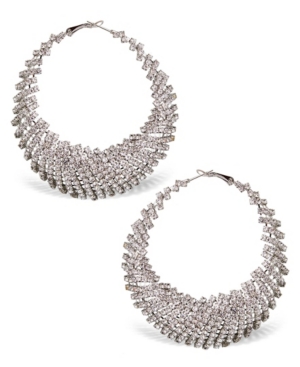 image of Statement Accessories Exaggerated Stone Hoops