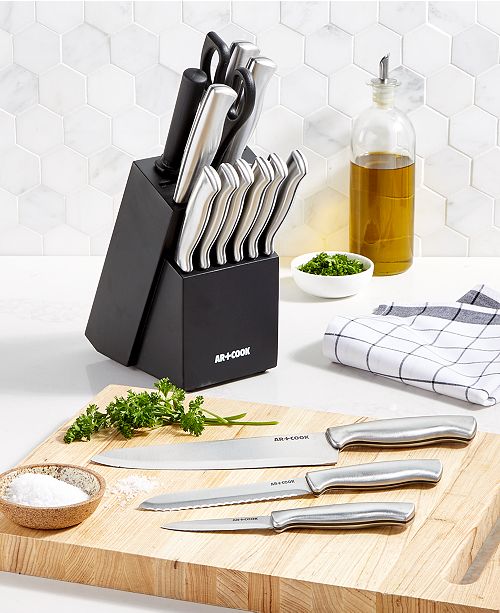 Art Cook 15 Pc Knife Block Set Reviews Home Macy S