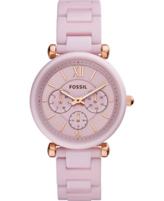 Carlie Blush Ceramic Bracelet Watch 