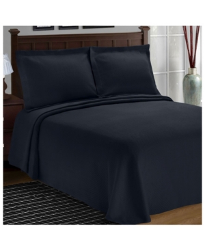 Superior 100% Cotton Diamond Solitaire All-season 3-piece Coverlet Set, King In Navy
