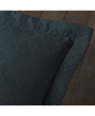 CLOSEOUT! 100% Cotton Basketweave Matelasse All-Season 3-piece Coverlet Set, King